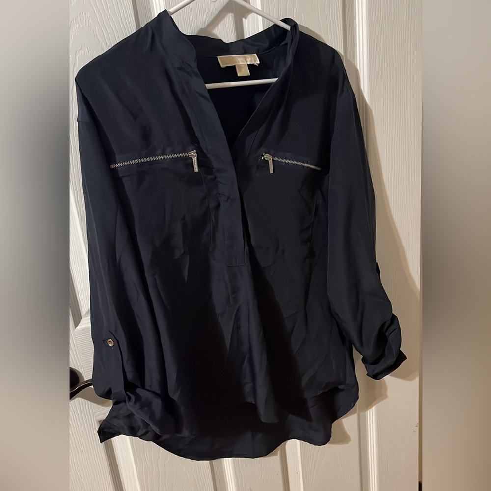 Michael Kors Navy Blouse